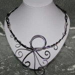 Collier noir et argent 2 fils   22€